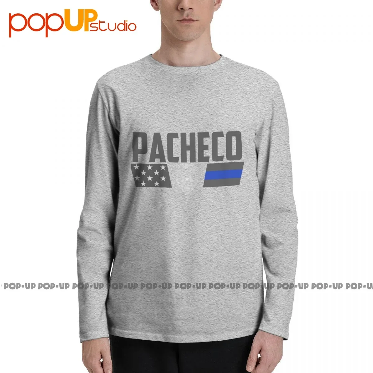 Pacheco Família Polícia Manga Longa T-shirt, Unisex Tee, Premium, Confortável