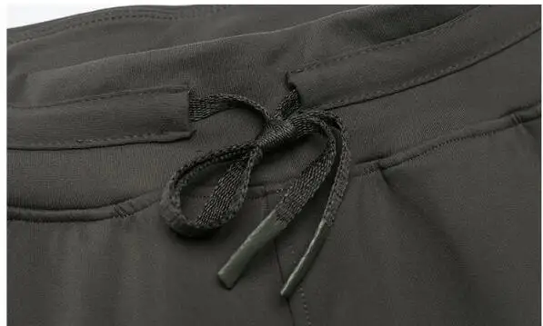 Calças de fitness monocromáticas com cordão para mulheres, moletom elástico, dois bolsos laterais, leggings elásticas de 4 vias para senhora