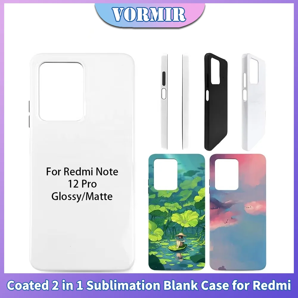 

VORMIR 5pcs Coated 2 in 1 3D Sublimation Phone Case for Redmi Note 10 11 12 13 14 Pro Plus Lite Heat Transfer Print Blanks Cover