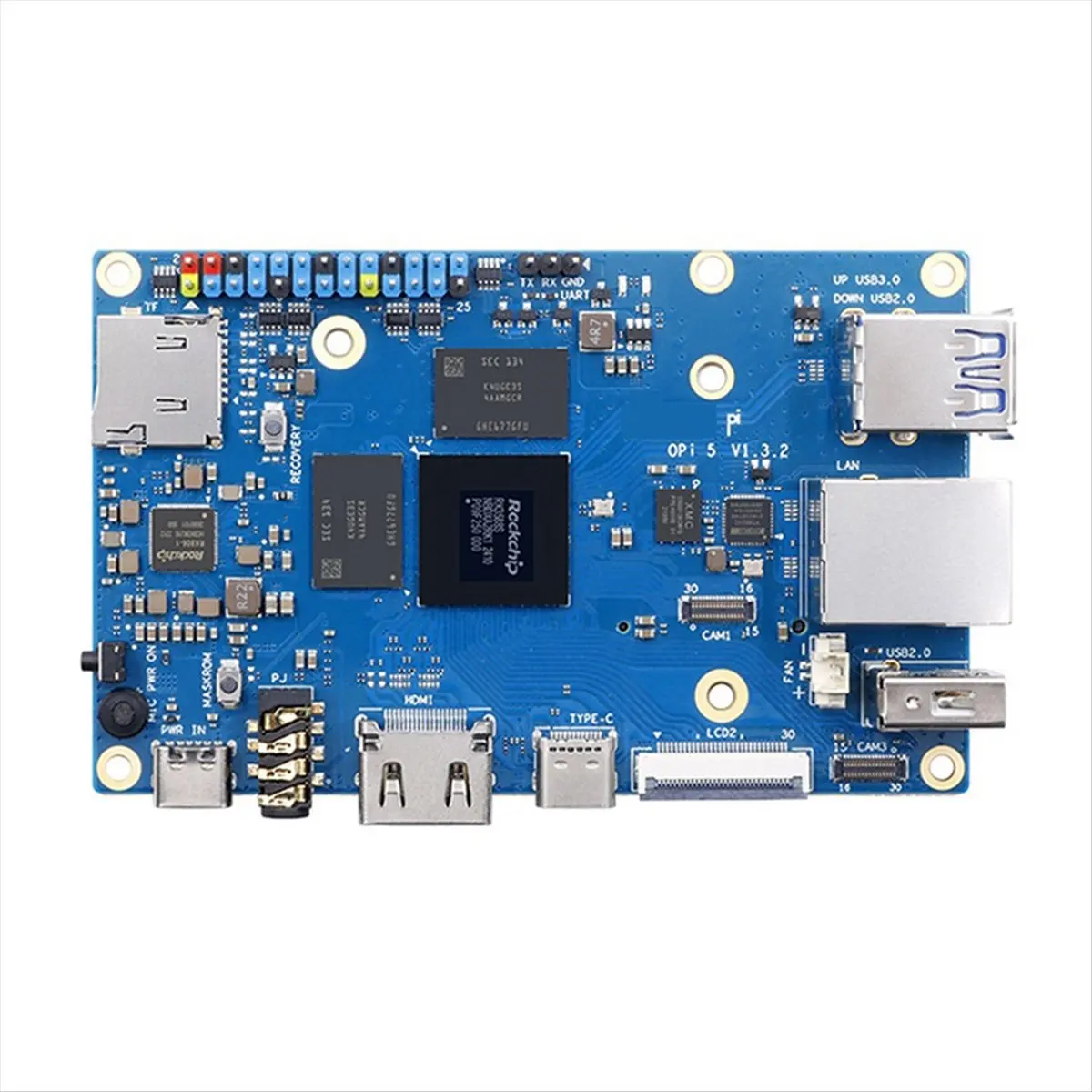 A14M For 5 RK3588S 8GB LPDDR4/4X 8-Core RISC-V 6TOPS AI CPU WiFi+BT SSD Gigabit Ethernet Single Board Computer