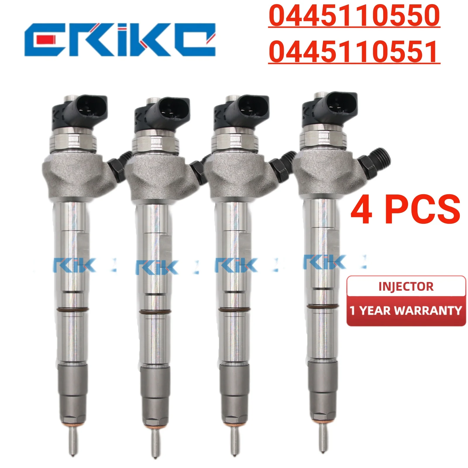 4 PCS 0445110550 Fuel Diesel Injector 0 445 110 550 Common Rail Injector 0445110551 0 445 110 551 for Vw Crafter