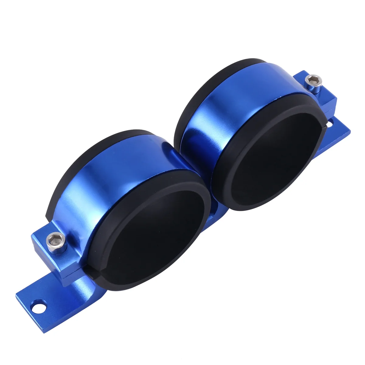 

N29R_Blue 60Mm Aluminum Dual Fuel Pump Clamp Mounting Bracket