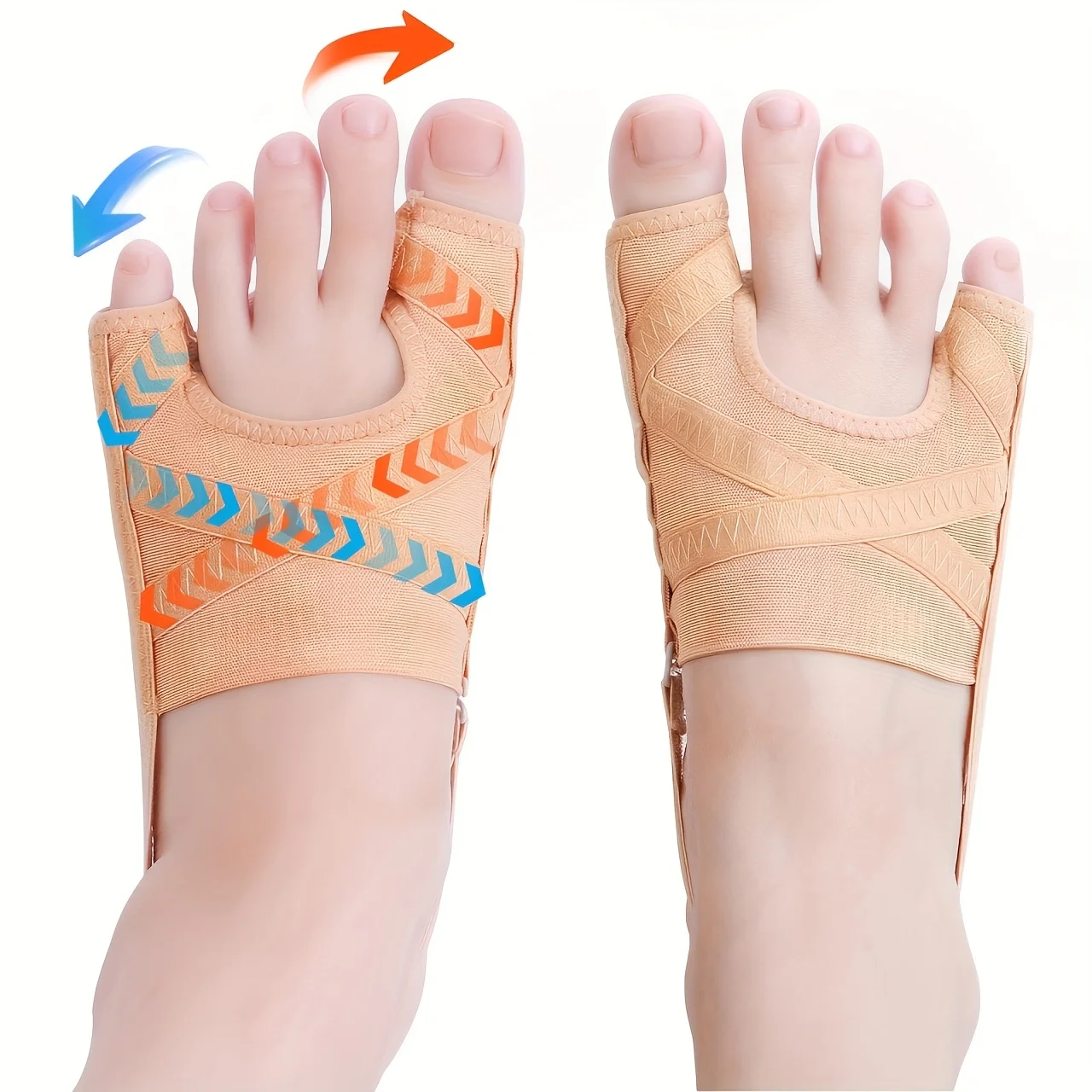 2Pcs The Separator for The Big Toe And Little Toe Comes with an Adjustable Strap, Featuring a Progressive Adjustment Function