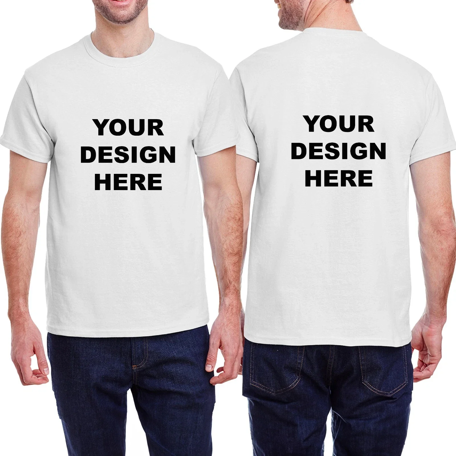 Customize Tee Unisex Personalized T-Shirts Add Your Own Logo Photo or Text Shirt Personalized Gift 100% Cotton Short Sleeve Tees - view 5