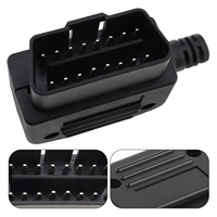 OBD II OBD2 L Type 16 Pin Male Auto Car Connector Cable Wire Sockets Connector Plug with Shell and Screw J1962M