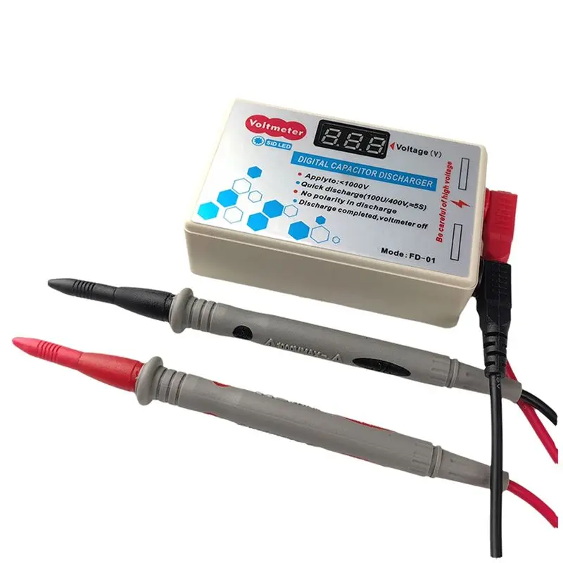 AED7-1000V Battery Capacitor Fast Discharge High Voltage Discharge Tool Electronic Repair Digital Capacitor Discharger