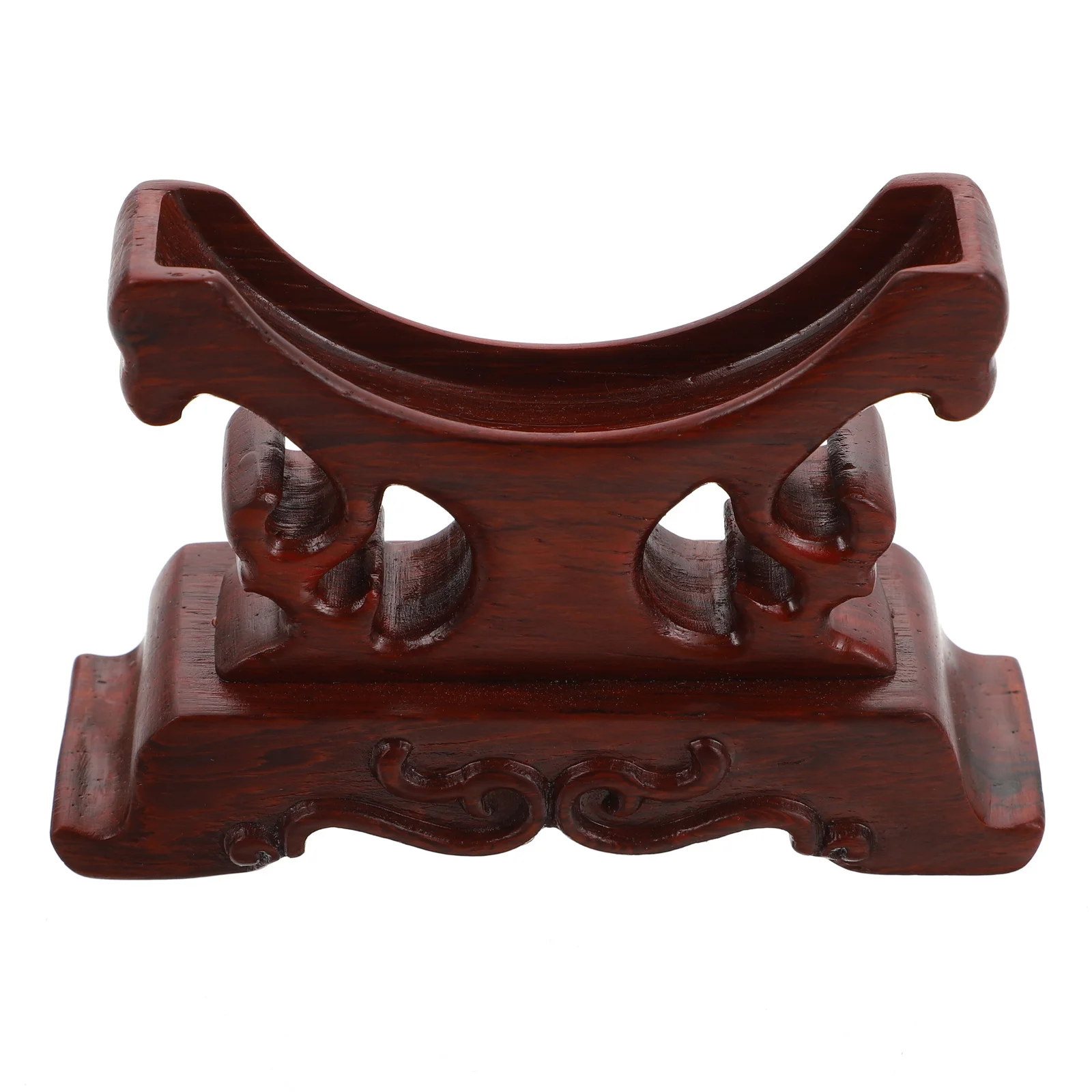 

1pc Red Sandalwood Holder Wooden Jewelry Display Stand For Home Jewelry Shop Supply Store Decoration Stable Base Accessory
