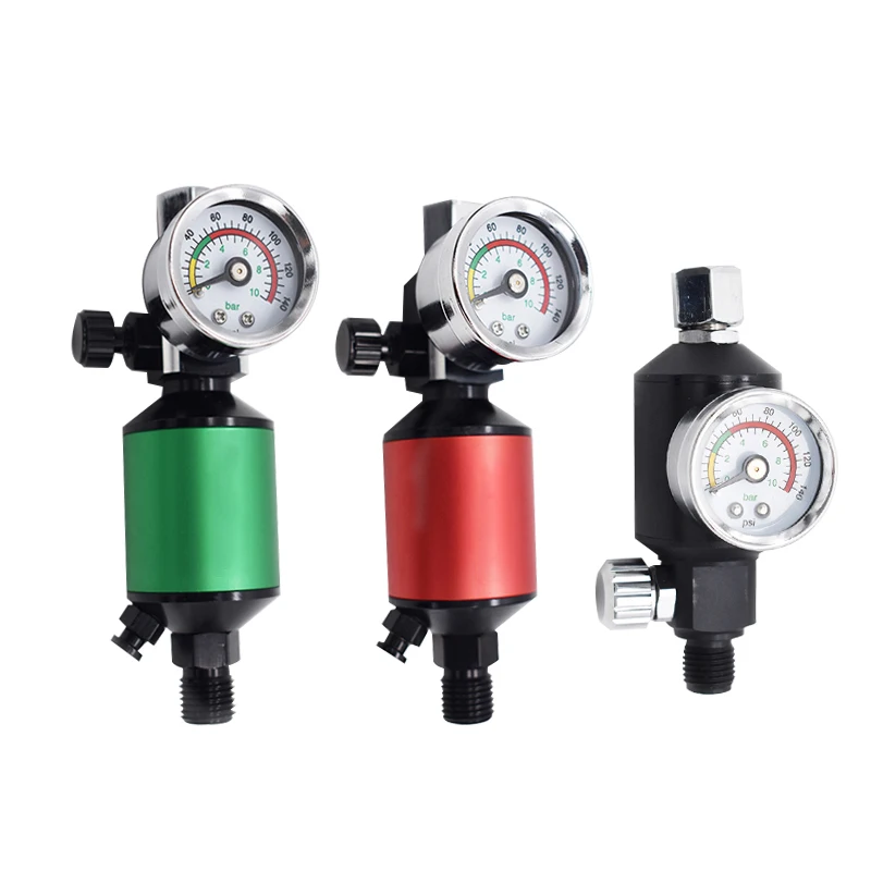 New Spray Gun Air Regulator with Filter Oil-Water Separator Pneumatic Paint Gun Pressure Regulator Gauge Air Filter Spray Tool