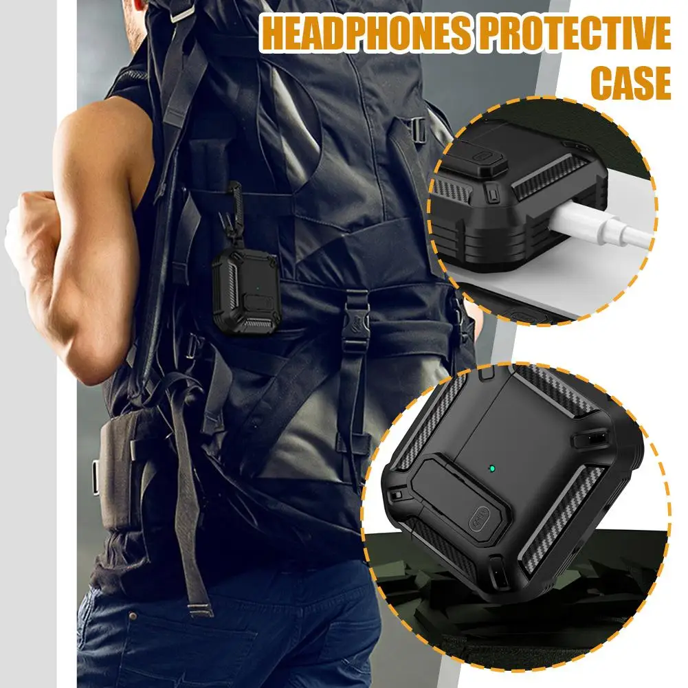 Funda protectora para 4 auriculares con bloqueo de seguridad automático para auriculares a prueba de golpes de 4. a generación C U5e2