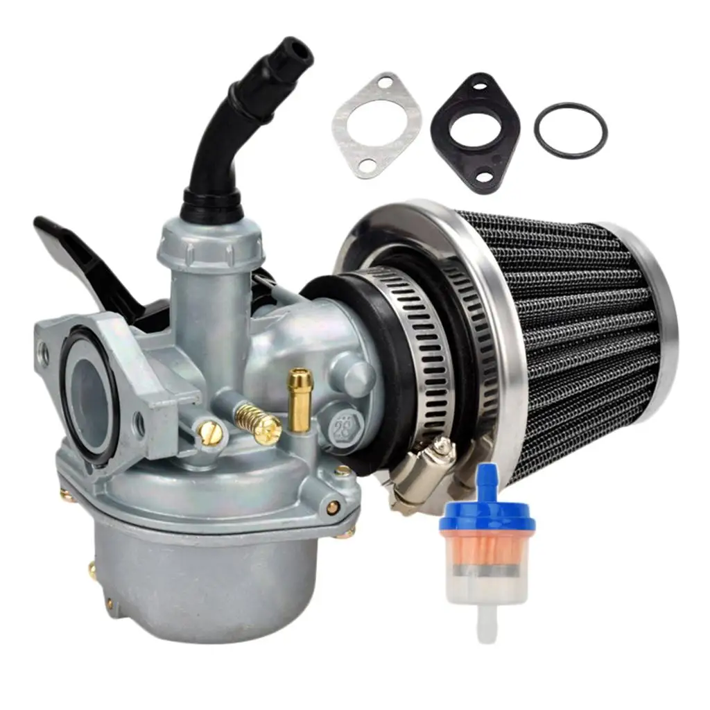 Replacement Air Filter Carburetor Kit Metal 19mm Carb for ATV Pit Bike 70cc 110cc 125cc Horizontal Engine