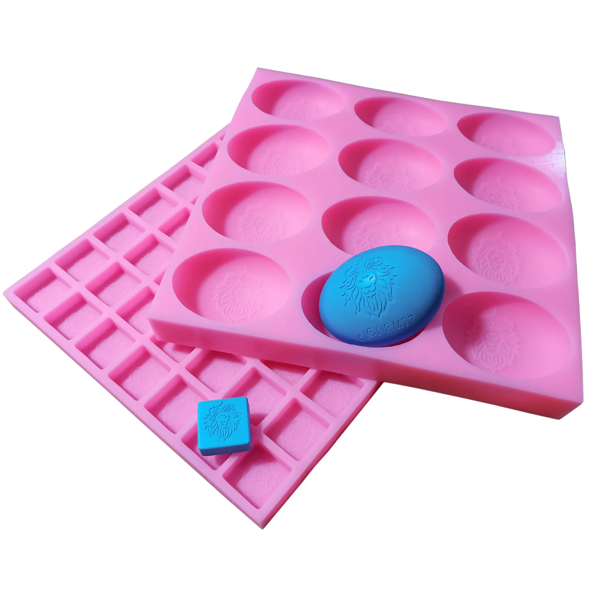 

Custom Silicone Hotel Soap Mold for Natural Soap Making Oval Shape with Brand Name Personalized Bar Molds