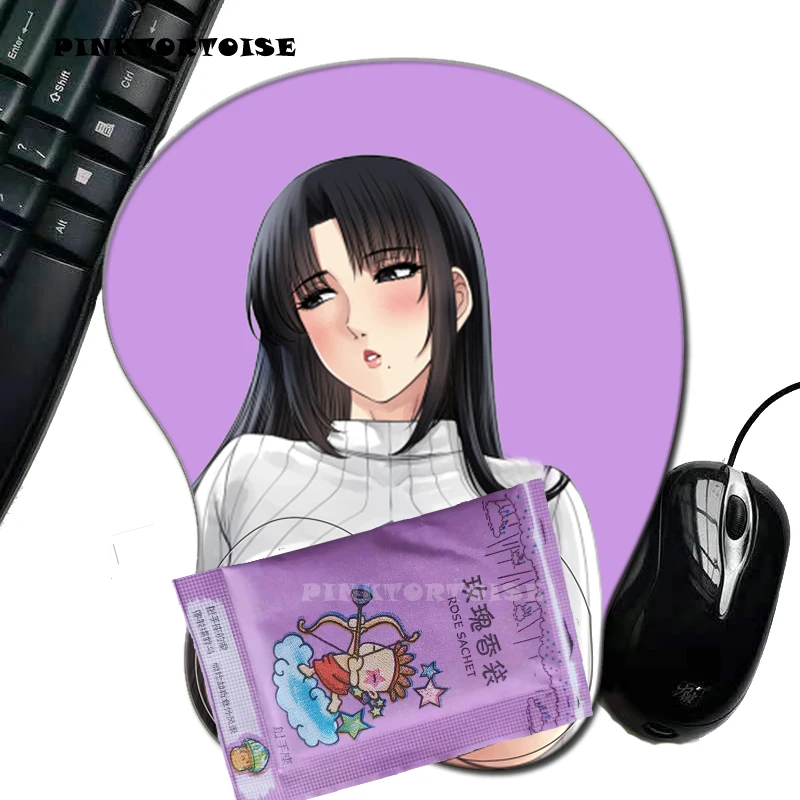 PINKTORTOISE Anime carton Yukina Agurie 3D Mouse Pad 3D Soft Chest Mouse Pad Mat Wrist Rest