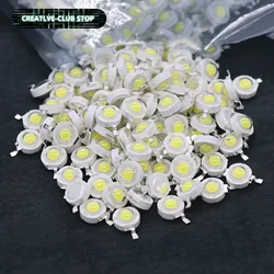 100 sztuk ledowy Chip lampa 1W 3W DC 3.0-3.6V wysoka dioda LED dużej mocy lampa układowa żarówki SMD COB diody ciepłe neutralne zimne białe żółte światło koraliki