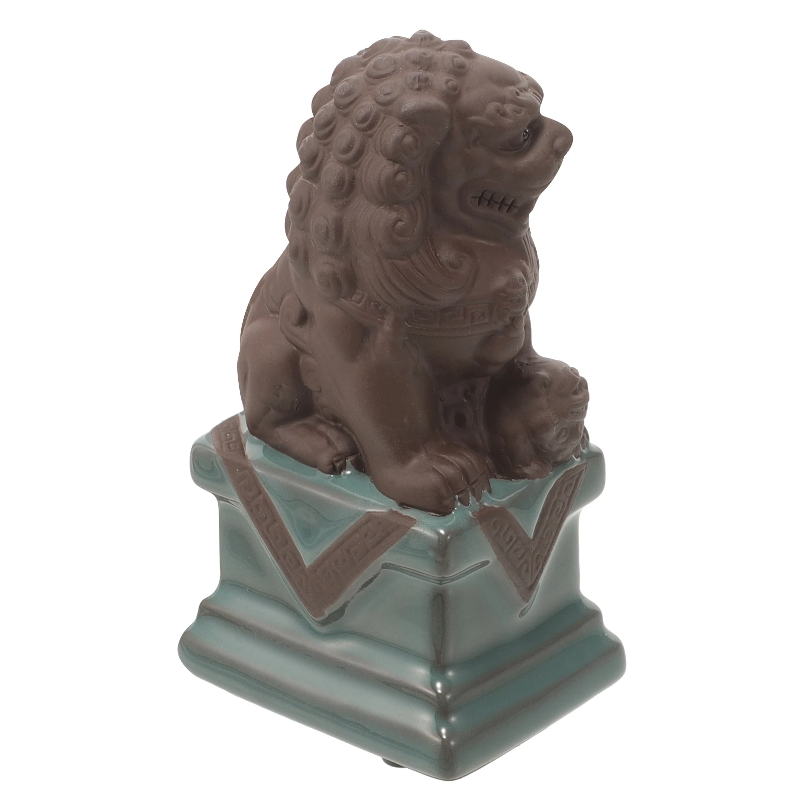 نافورة مياه من السيراميك على شكل أسد ديكور حديقة شلال ميزة تصميم إبداعي خارجي داخلي ملحقات منزلية نافورة مياه #3