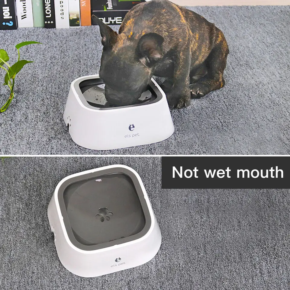 1.5L Spill-proof Pet Water Bowl Large Cat and Dog Floating Drinking Bowl Anti-spill Travel Car Feeder Pet Supplies