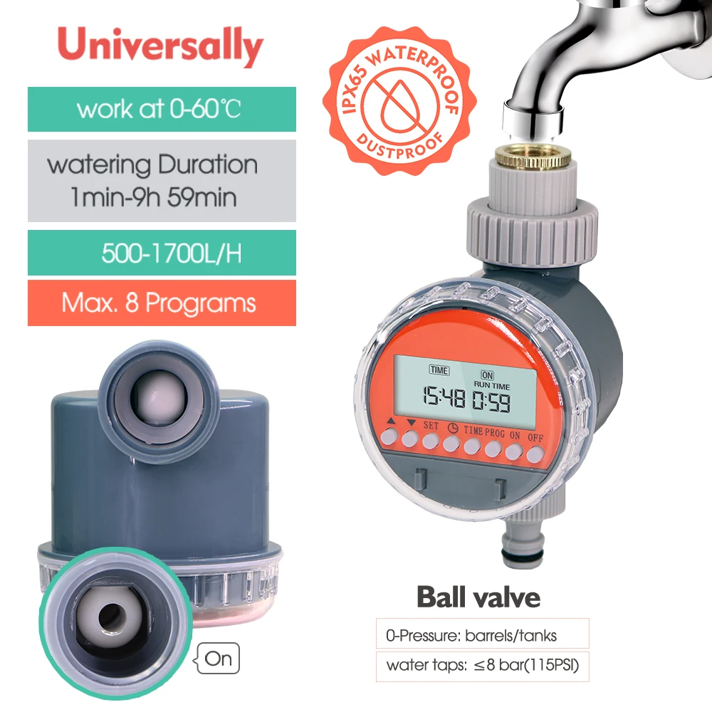 

N194 Ball Timer Automatic Flower Watering Machine Home Garden Lazy Timer Automatic Watering Drop Spray System