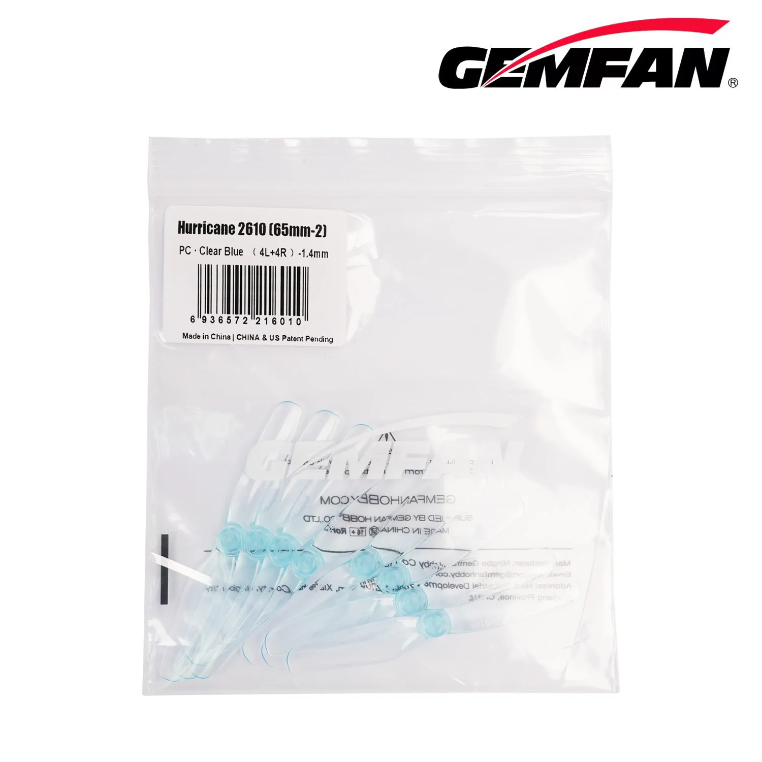 

Gemfan 2610 2-Blade Propeller (4CW+4CCW) for 200mm Drone Soccer 8520 Brushed Motor