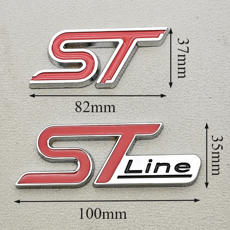 3D Metal Chrome ST STLine Logo Rear Badge Side Fender Emblem For Ford Focus Fiesta MK3 4 7 8 Mondeo Kuga Car Styling Accessories - view 4