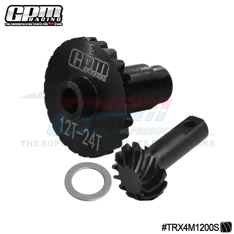 

GPM Harden Steel #45 Front/Rear Bevel Gear Set 12T/24T For TRAXXAS 1/18 TRX-4M