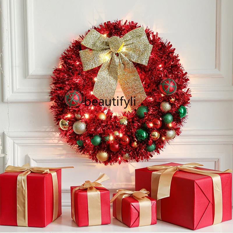 

Christmas wreath door hanging Christmas ball door and window decoration wreath pendant scene arrangement