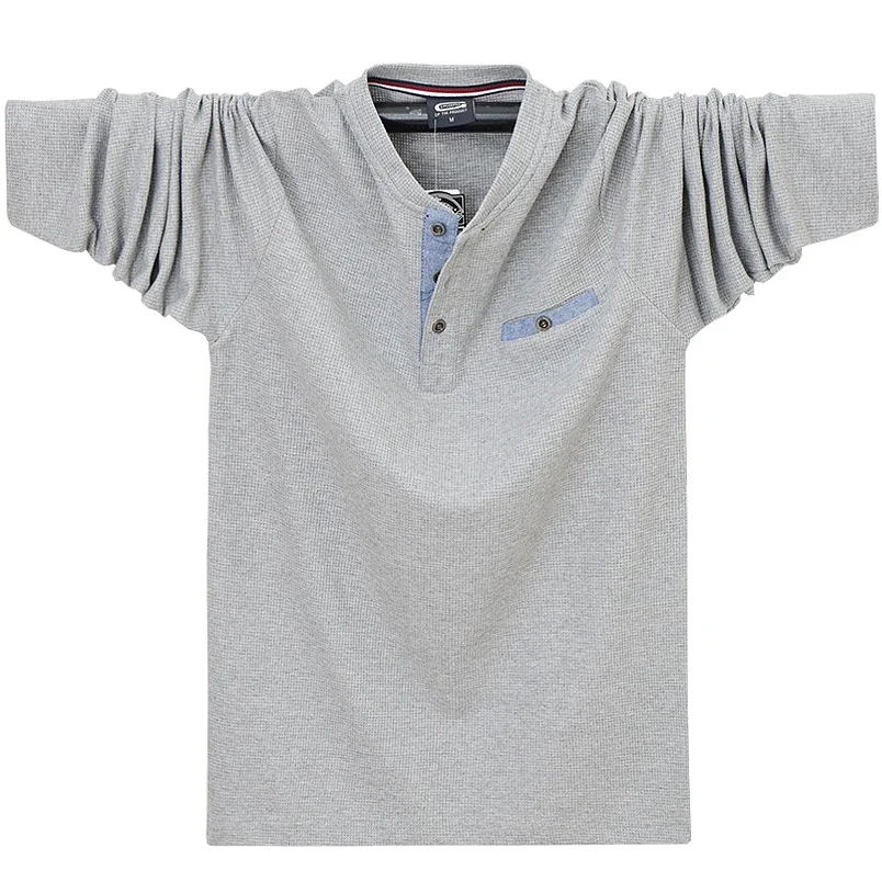 

Men's Cotton T-shirt Long Sleeve Business Work Shirts Breathable Casual Soild Color T Shirts Men's Clothing Plus Size Tops Tees