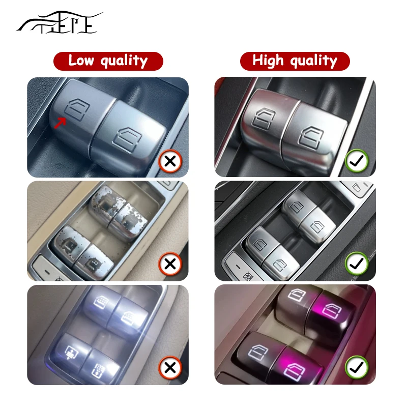 Window Switch Repair Button Caps Cover Door Window Glass Lift Control For Mercedes Benz E C GLC Class Coupe W205 W253 W213 E300