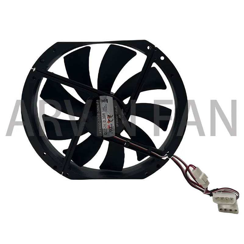 Ventilador de flujo de aire de gran tamaño para caja de ordenador, refrigeración silenciosa de bajo ruido, 230mm, 23cm, 12V, 230x200x30mm, A23030-07CB-3MN-F1, DF2303012SELN, nuevo