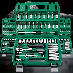 53pcs Auto Car Repair Tools Set with Ratchet Wrench - Durable Tools for Home & Outdoor Use