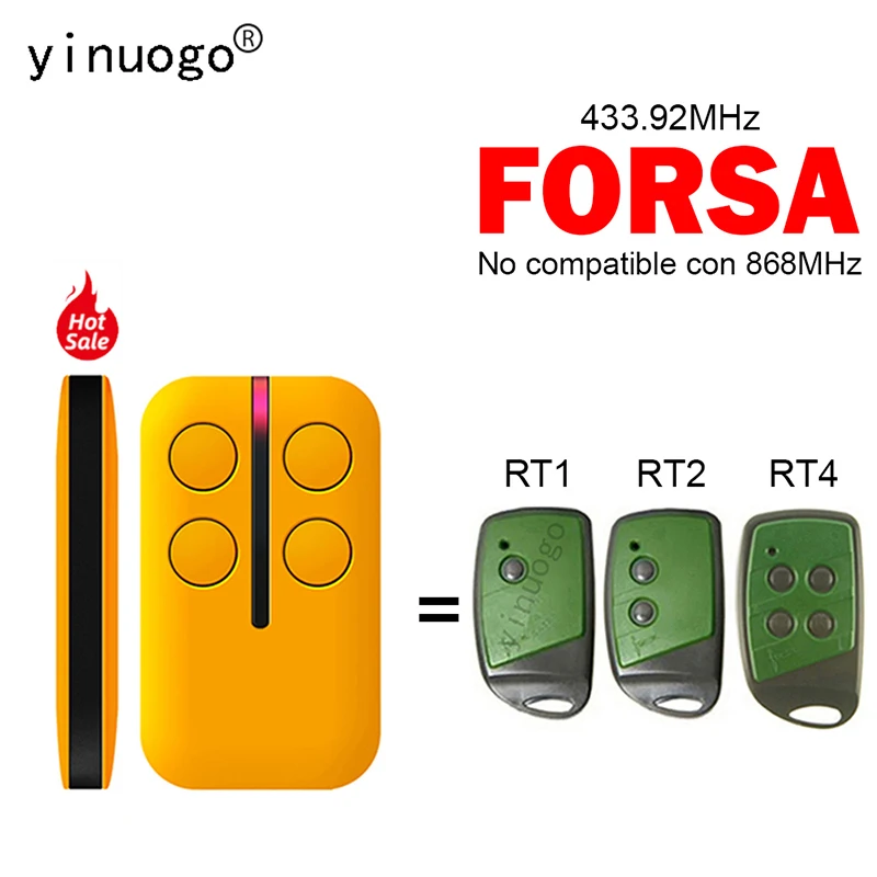 FORSA RT1 RT2 RT4 Pembuka Pintu Garasi Remote Control 433.92MHz