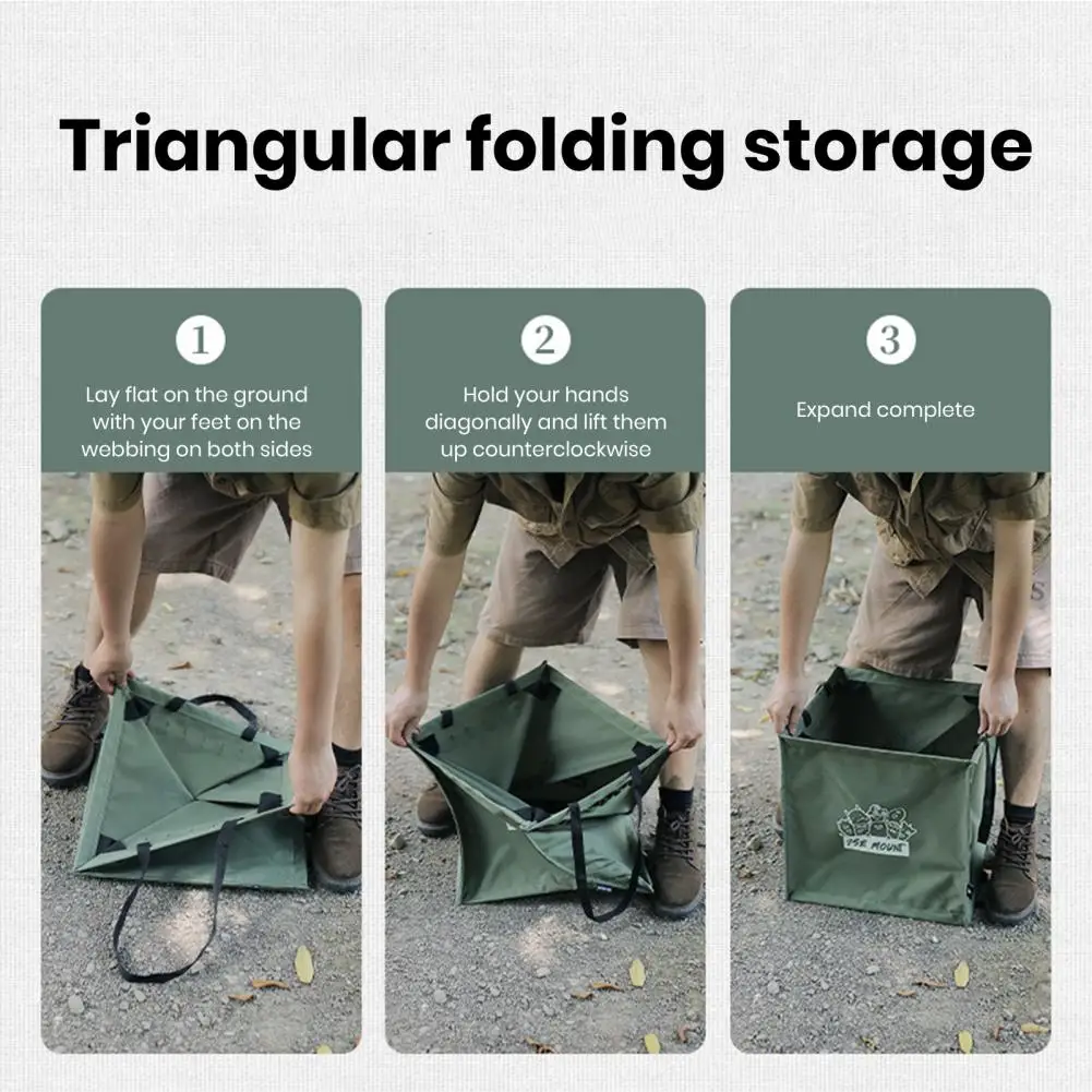 

Collapsible Trash Bag Spacious Durable Collapsible Trash for Camping Lawn Debris Waterproof Waste Bin with Reinforced Handle