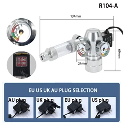 ZRDR DIY Aquarium CO2 Regulator Electromagnetic Valve Bubble Counter CO2 Control System Fish Tank CO2 Pressure Reducing Valve