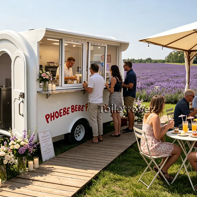 

Colorful Food Cart Trailer Small Food Trailer Mobile Food Truck Fast Food Truck Trailer with Concession Window