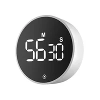 Minuterie de cuisine électronique LED, bouton visuel numérique, compte à rebours magnétique, minuterie d'étude, cuisine à domicile, cuisson, douche 3