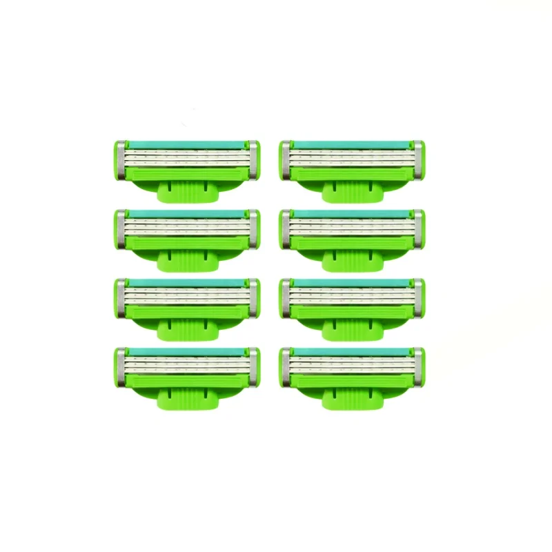 ماكينة حلاقة يدوية لإزالة الشعر مكونة من 3 طبقات للرجال ماكينة حلاقة سريعة وناعمة وآمنة مع شريط تزييت