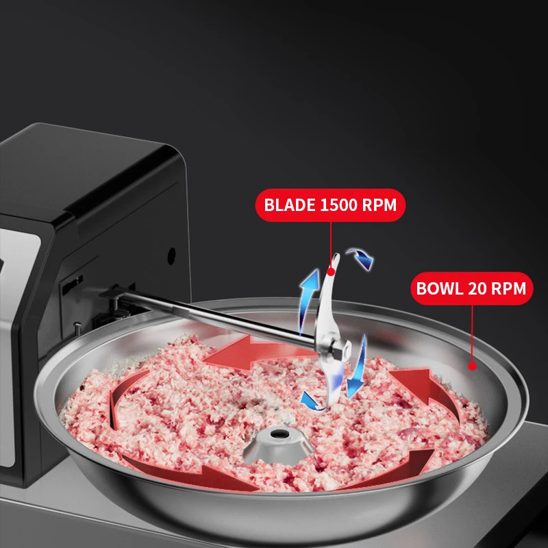 حشو اللحوم الكهربائية التجارية متعددة الوظائف 304 الفولاذ المقاوم للصدأ محرك النحاس النقي خلاط اللحوم ملء اللحوم وخلط المفروم أماه #4