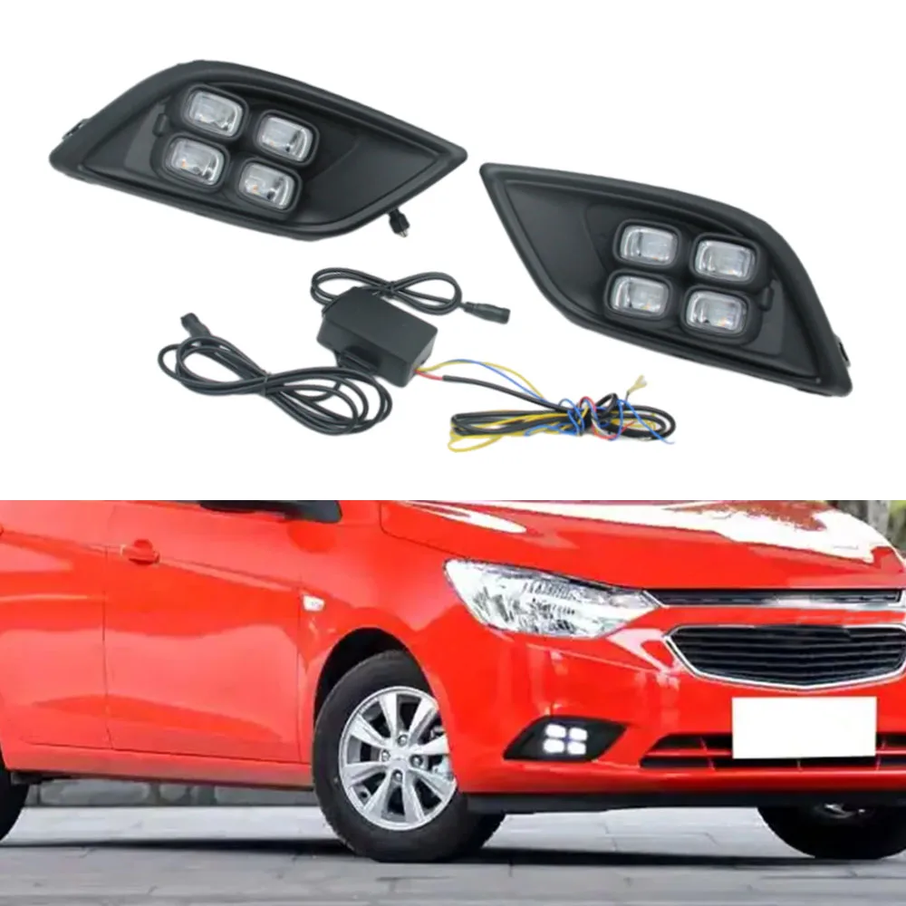 

For Chevrolet Sail 2014 2015 2016 2017 Daytime Running Lght Led Front Fog Lamp Drl 12V Daylight Car Accessories