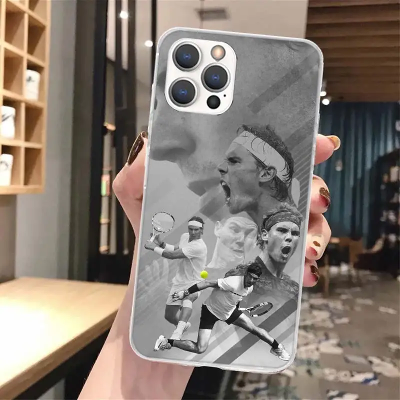 Rafael Nadal Tennis Soft Phone Case For iPhone 14 13 12 Mini 11 Pro Max 15 + X XR XS 7 Plus 8 6S 5S SE 2020 Pattern Cover