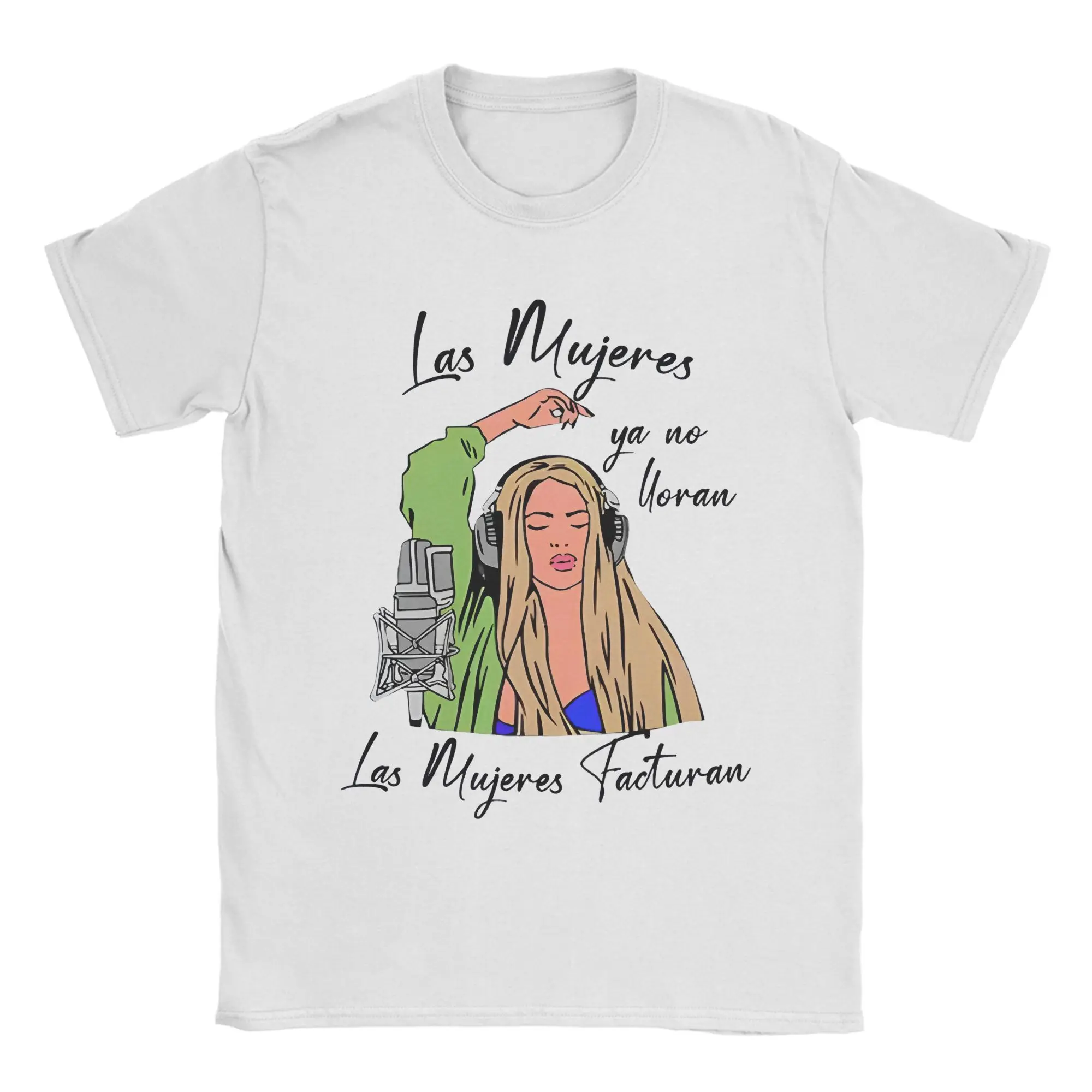 Shakira Las Mujeres Ya No Lloran T Shirts for Men Women Pure Cotton T-Shirts Round Neck  Tee Shirt Short Sleeve Tops Plus Size