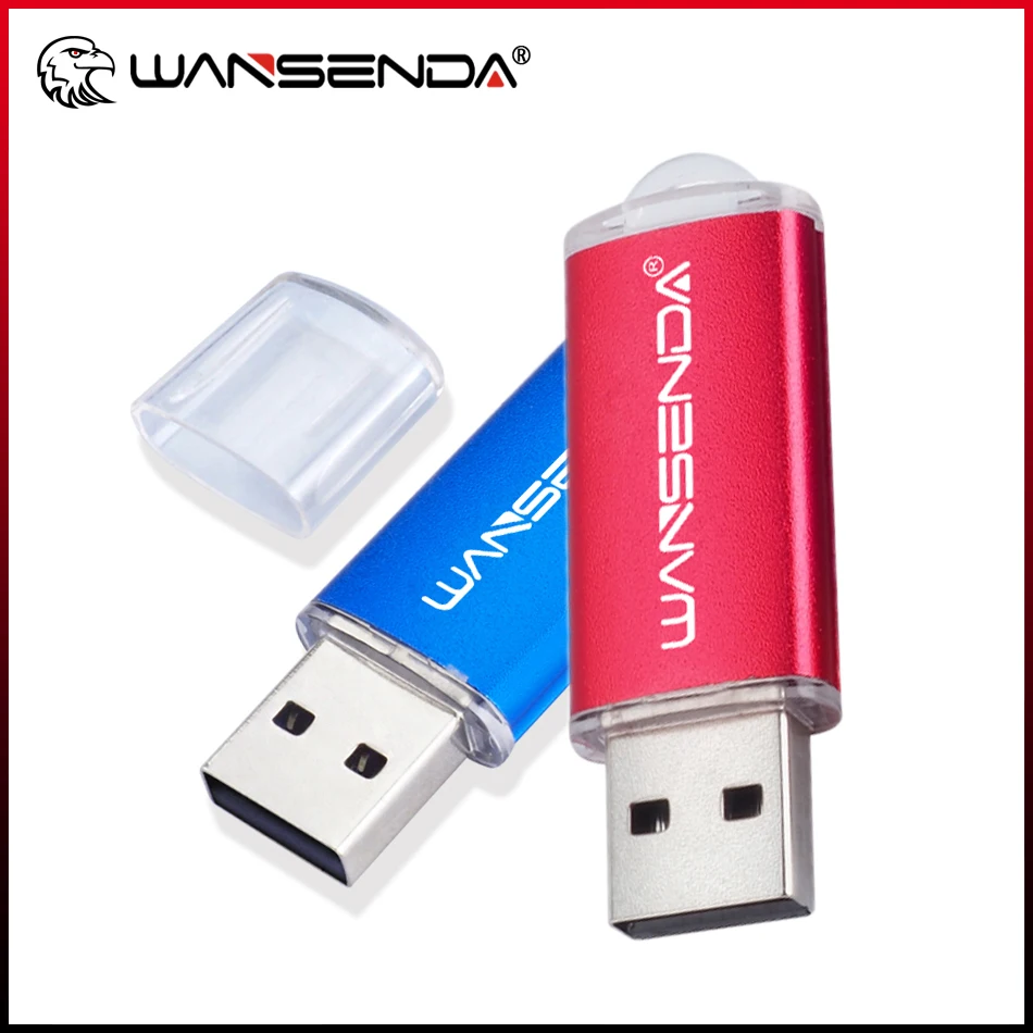 WANSENDA chiavetta USB portatile Pen Drive 8GB 16GB 32GB 64GB Pendrive di capacità reale 128GB 256GB Memory Stick in metallo U Disk