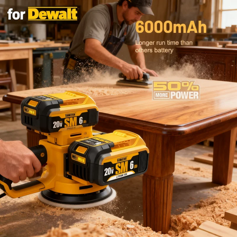 

6.0Ah 20V Lithium-Ion Replacement Batteries for Dewalt Cordless Tools - Compatible with for DCB200, DCB205 DCB206 & More ⚡✅