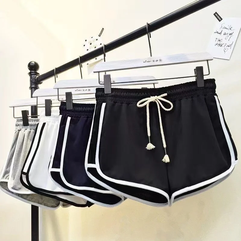 Summer Fashion Casual Bottoms Shorts Women Candy Color Breathable Plus Size Shorts Casual Lady Elastic Waist Sports Short Pants