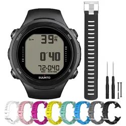 Silicone Watch Band Strap para SUUNTO, Pulseira Esportiva, Pulseira, Acessórios de Substituição do Relógio, D4, D4i, Ferramenta