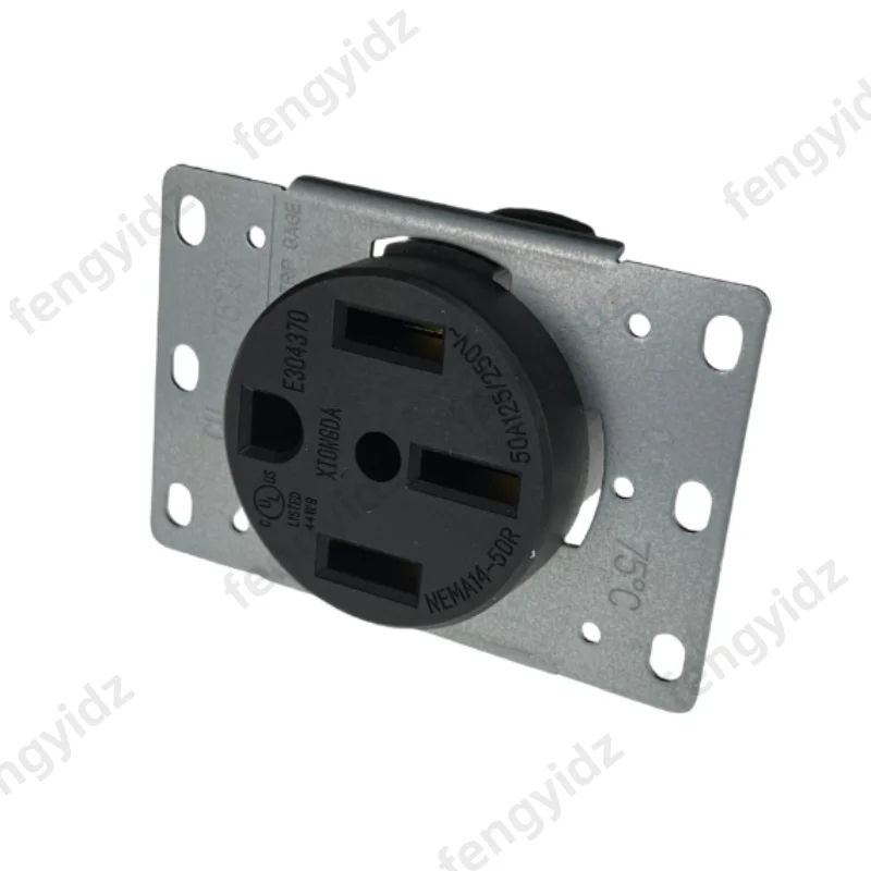 American 250V 50A 4 hole NEMA 14-50R US Generator outlet Anti-off industry power socket plug inline wire connector
