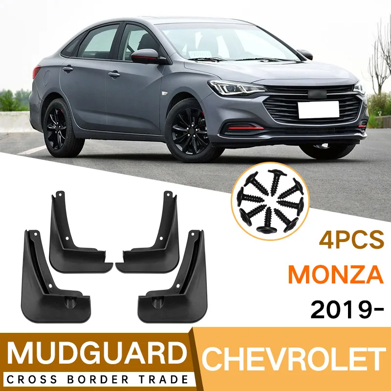 Mudguards Fender for Chevrolet Monza 2019-2023, Front and Rear Wheels, Mudflaps, Splash Guard, Mud Flap, Car Accessories