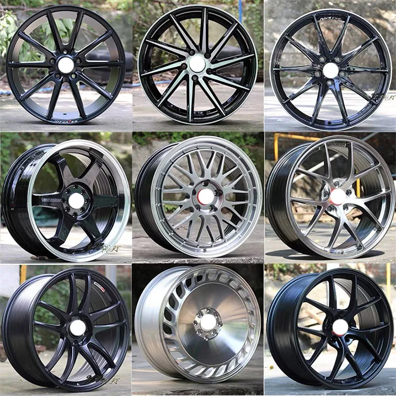 Custom Black Finish passenger Multi Spoke 5x120 112 18 20 inch Forged Wheels Spoke One Piece Aluminum Alloy Car Rims