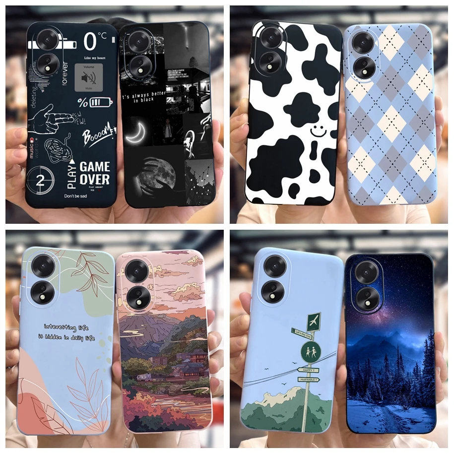 For Coque OPPO A38 4G Case Shockproof Silicone Soft TPU Back Cover 6.56