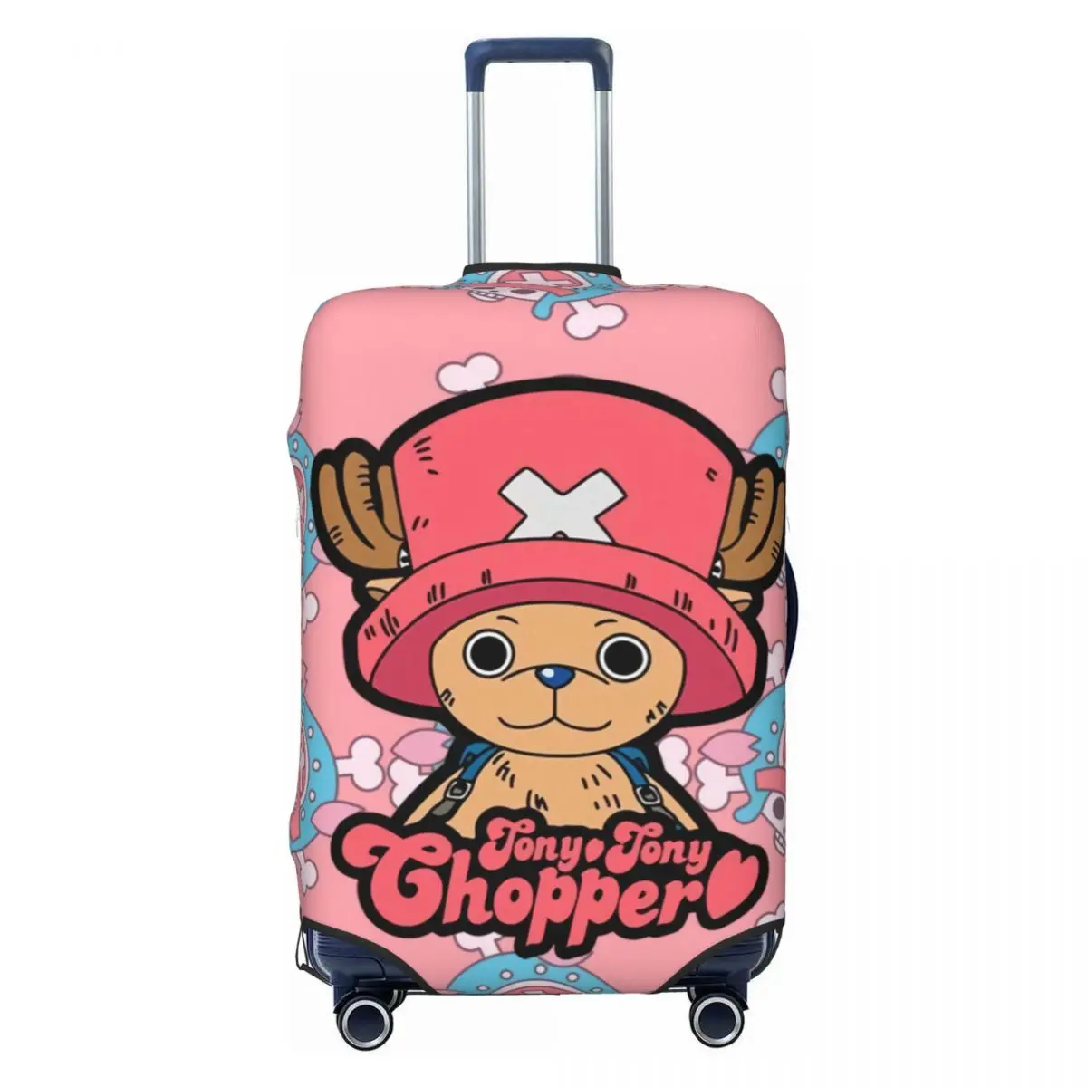 Benutzerdefinierte One Piece Monkey Luffy Gepäckabdeckung, lustige Anime-Koffer-Schutzhülle, geeignet für 18-32 Zoll