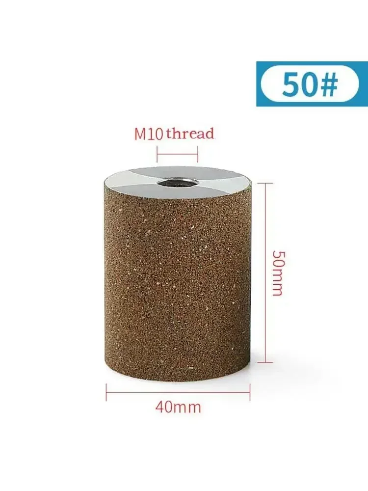 Roue de polissage cylindrique en diamant, grain 50/100/200, tête de meulage en pierre, disque de ponçage, meuleuse d'angle, outils abrasifs pour carreaux de marbre