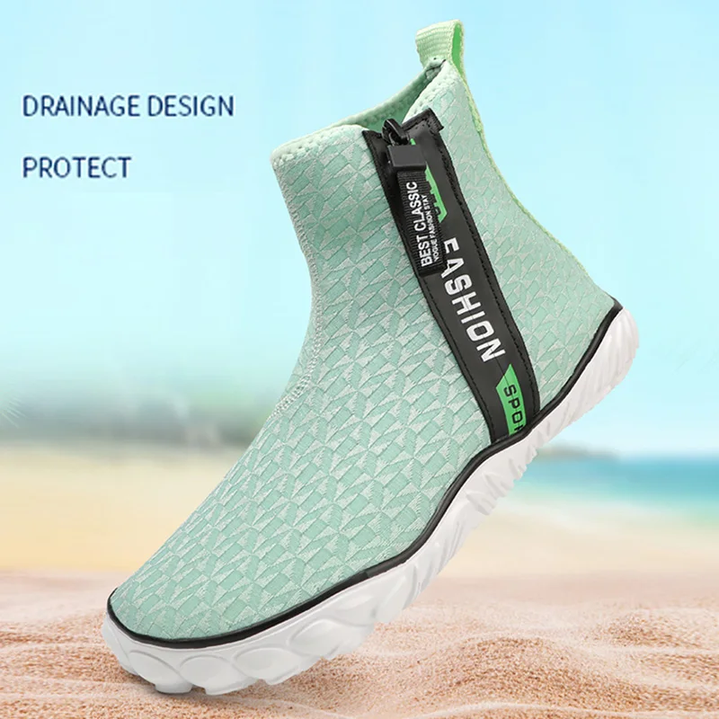 

Women's high-top wading shoes mesh surface breathable outdoor swimming shoes lightweight quick-drying sneakers surf shoes