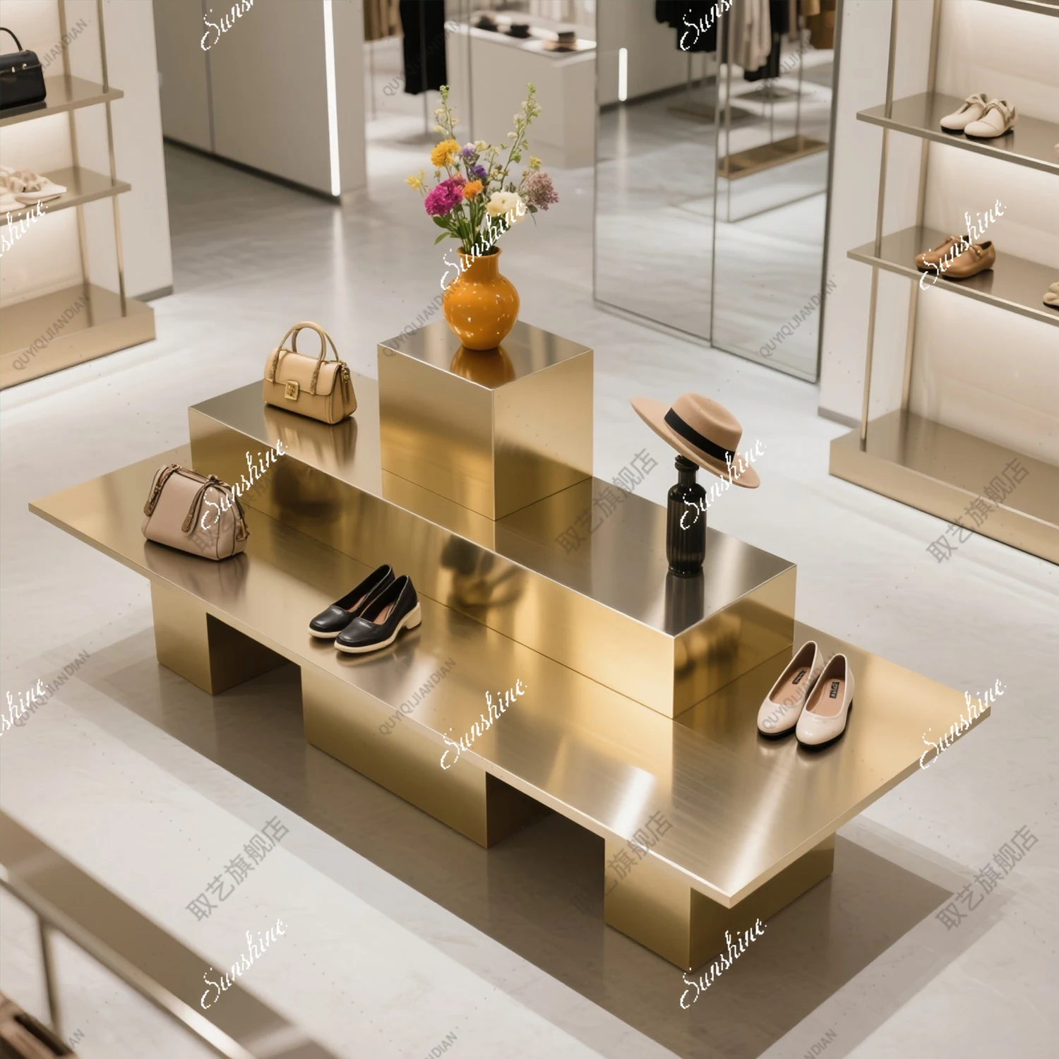 Clothing store Nakajima table Middle display mall table